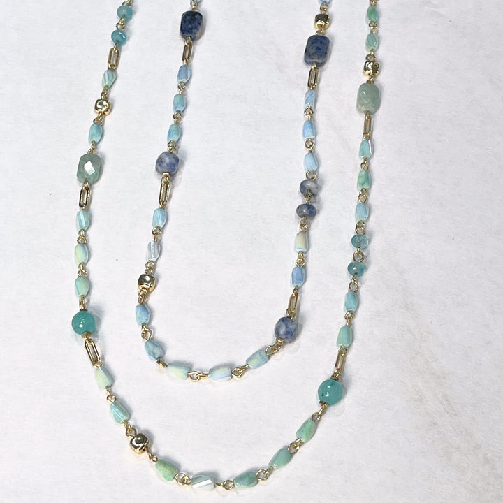 Stone and Bead Long Necklaces
