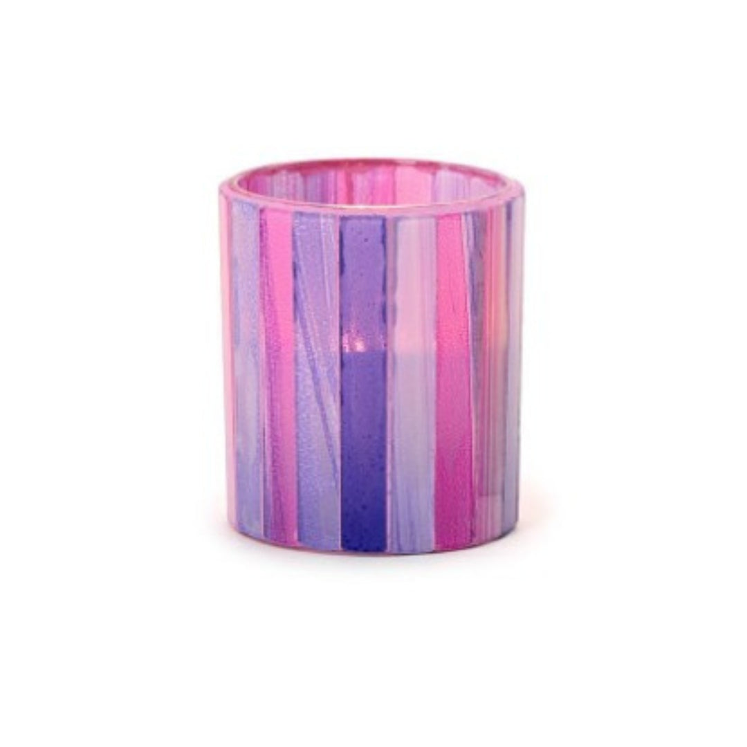 Mosaic Striation Tealight Candle Holders