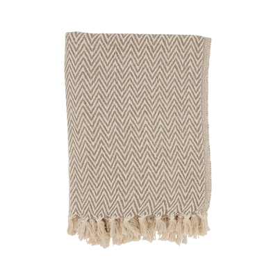 Soft Cotton Chevron Throw