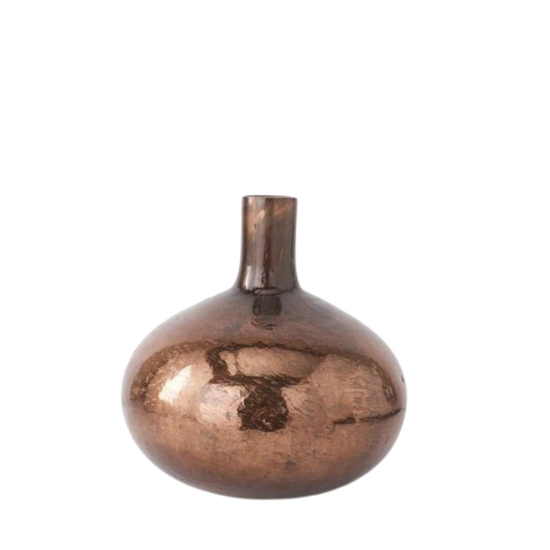 Antique Bronze Glass Bottle Vases