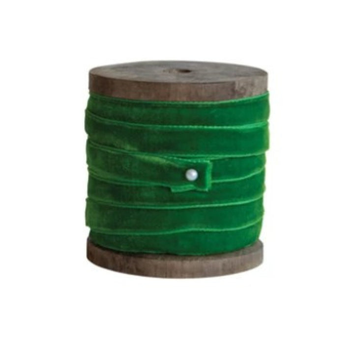10 Yard Velvet Ribbon on Wood Spool-Holiday