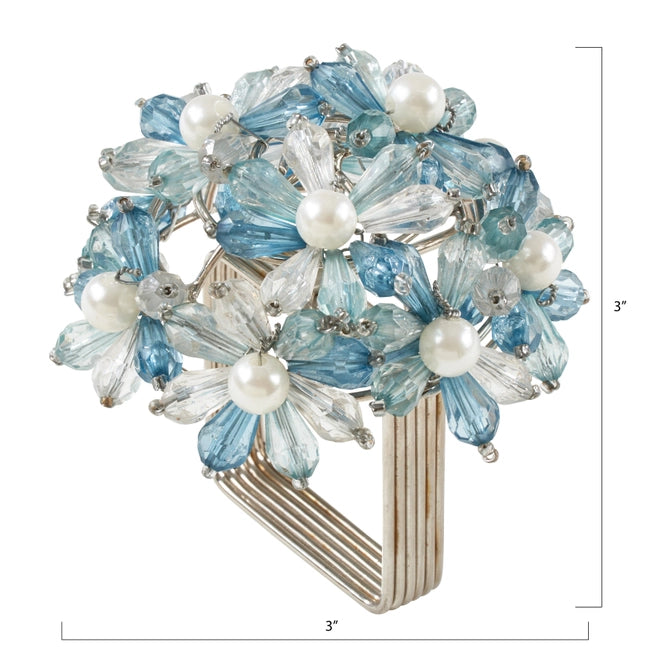 Beaded Floral Napkin Ring