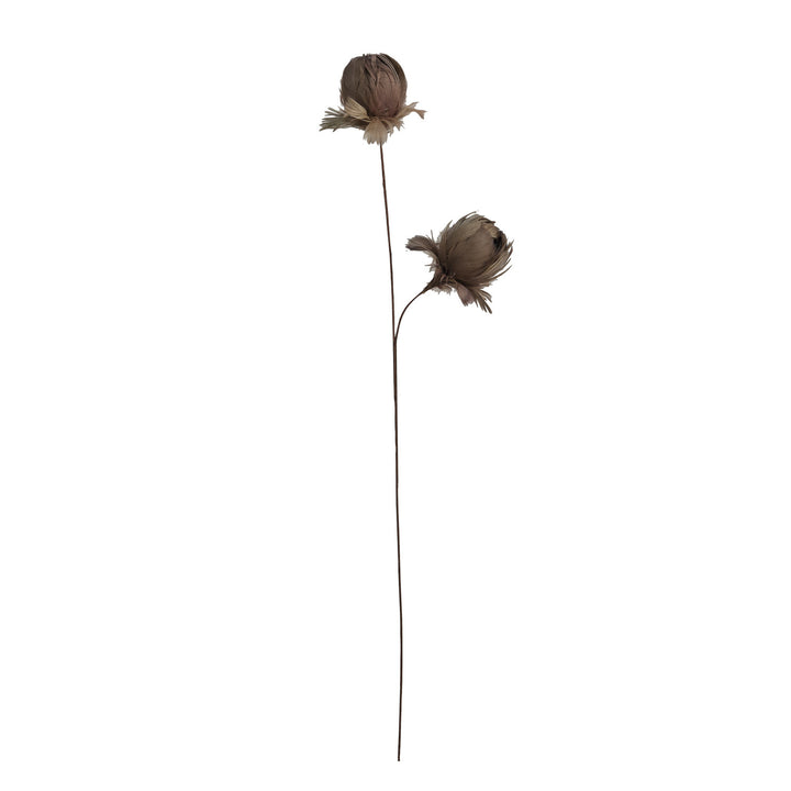 Faux Feather Flower Stem