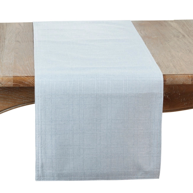 Refined Stitched Plaid Table Runner