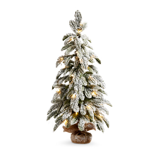 Whimsical Light-up Flocked Pine Trees