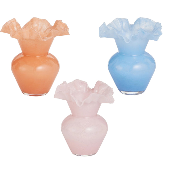 Ruffle Glass Vases