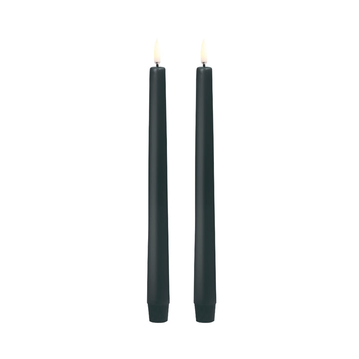 Pine Green LED Taper Candles