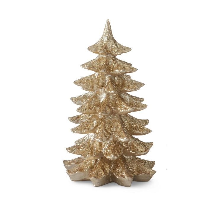 Gold Glittered Resin Christmas Trees