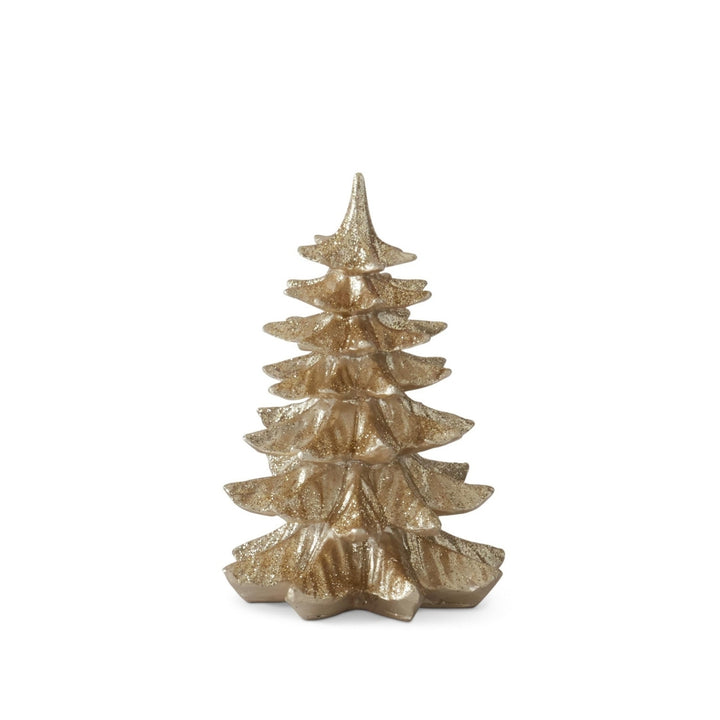 Gold Glittered Resin Christmas Trees