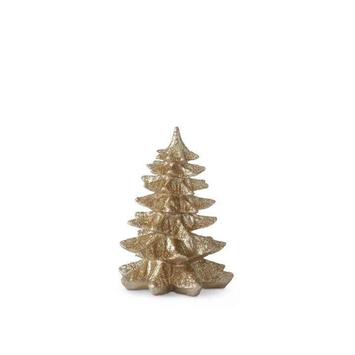 Gold Glittered Resin Christmas Trees