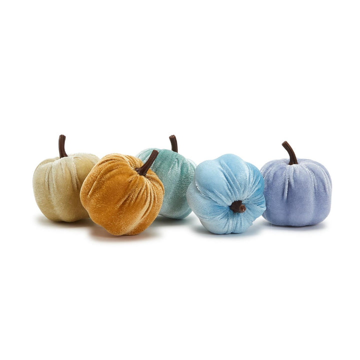 Multicolor Mini Velvet Pumpkins