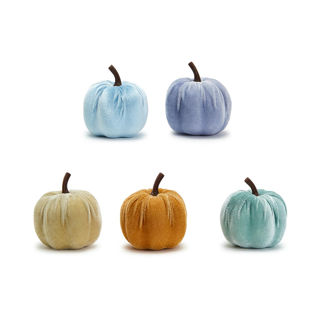Multicolor Mini Velvet Pumpkins