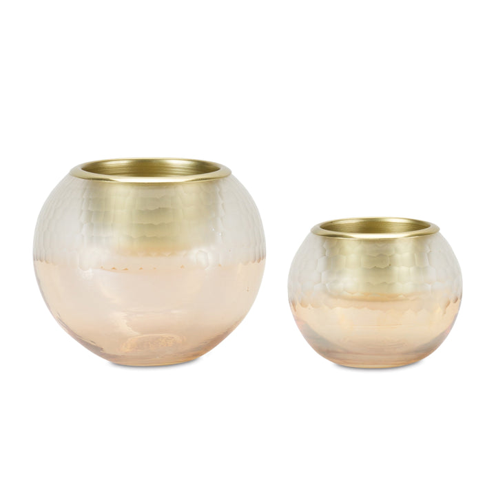 Gold/Clear/Amber Ombré Votive