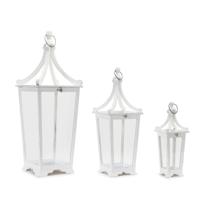 White Open Topped Lanterns