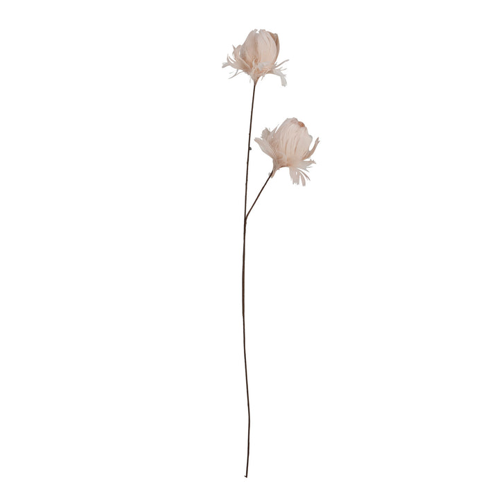 Faux Feather Flower Stem