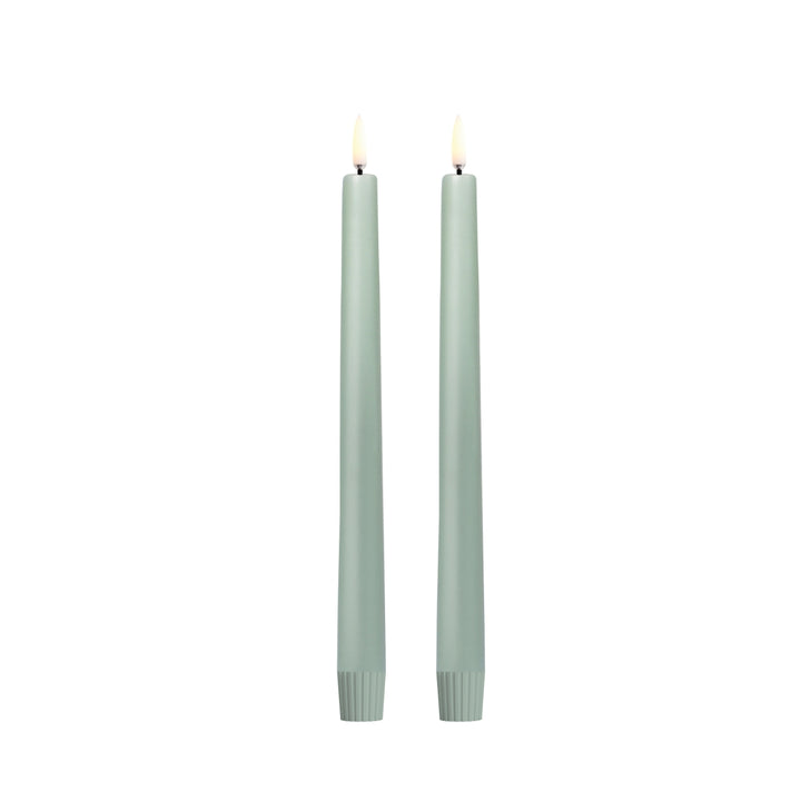 Dusty Green LED Taper Candles
