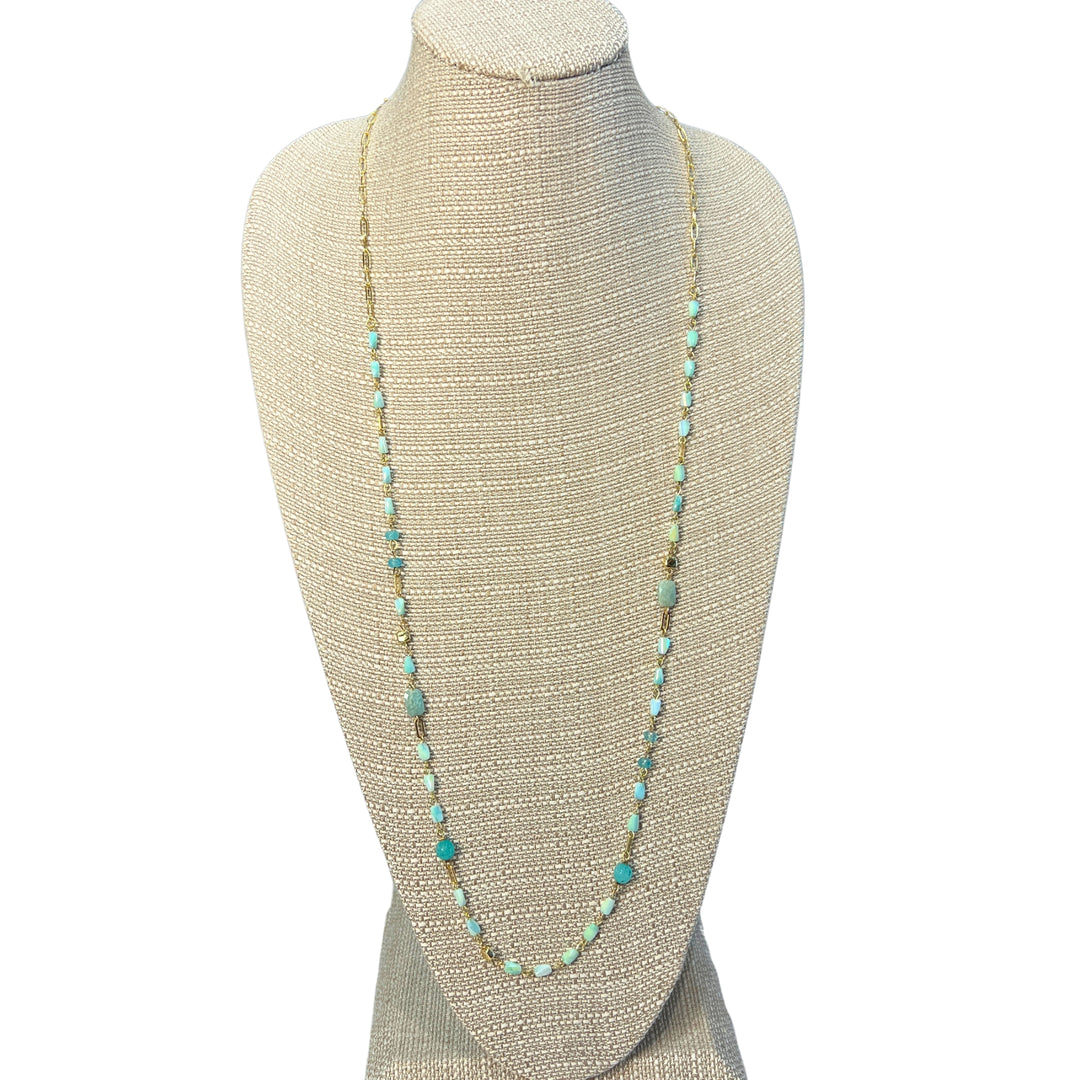 Stone and Bead Long Necklaces