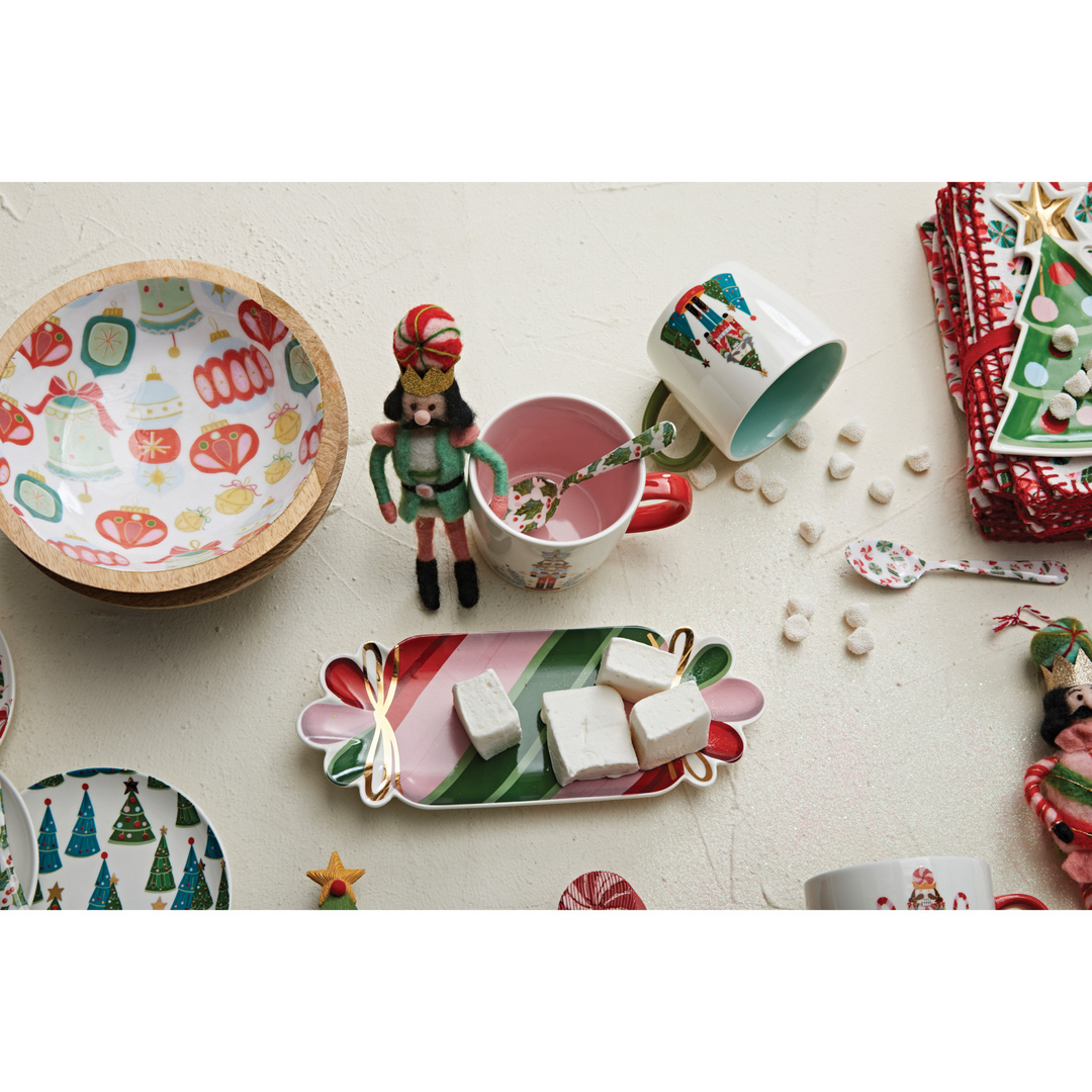 Candy Striped Candy Dish