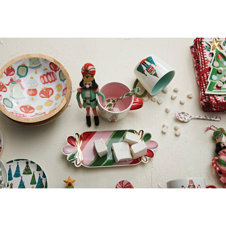 Candy Striped Candy Dish