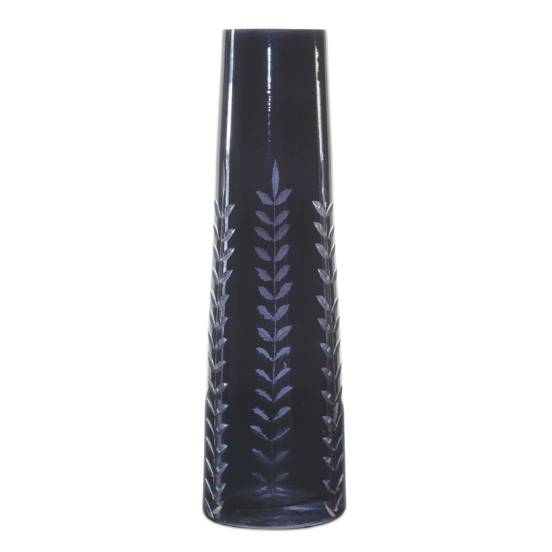 Deep Blue Floral Vases