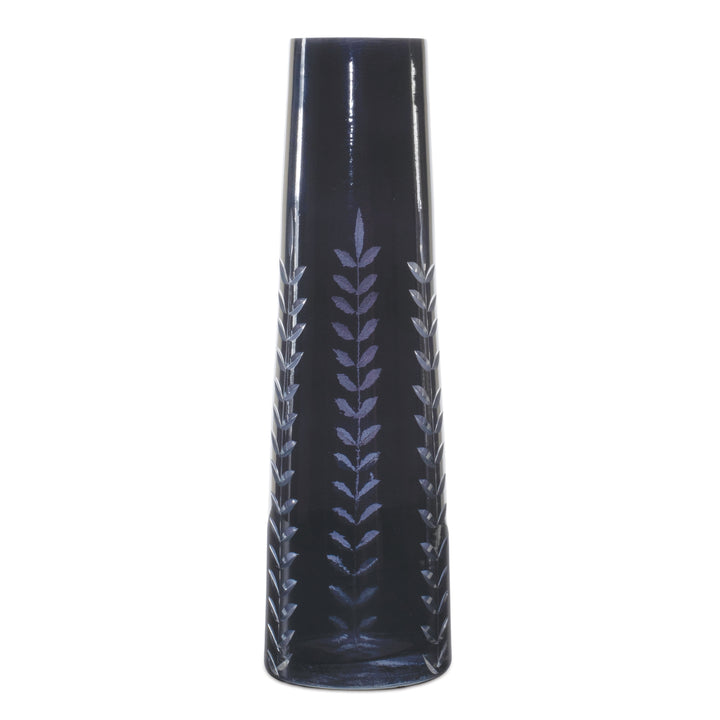 Deep Blue Floral Vases
