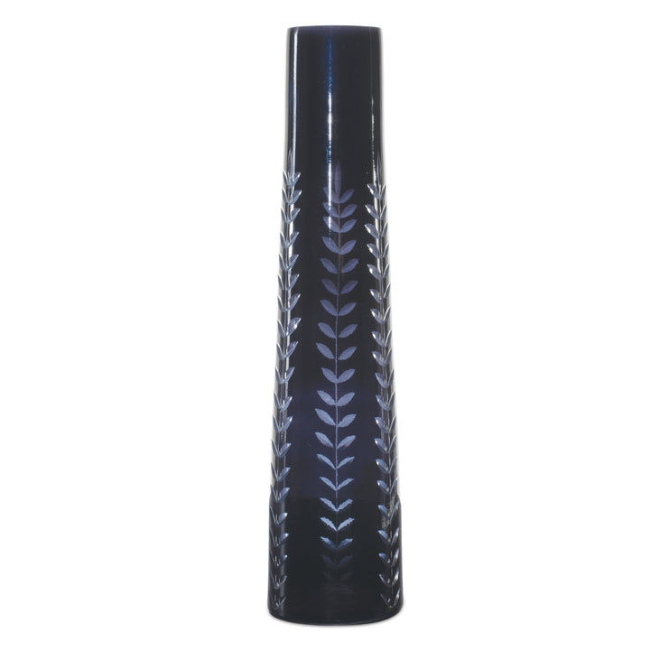 Deep Blue Floral Vases