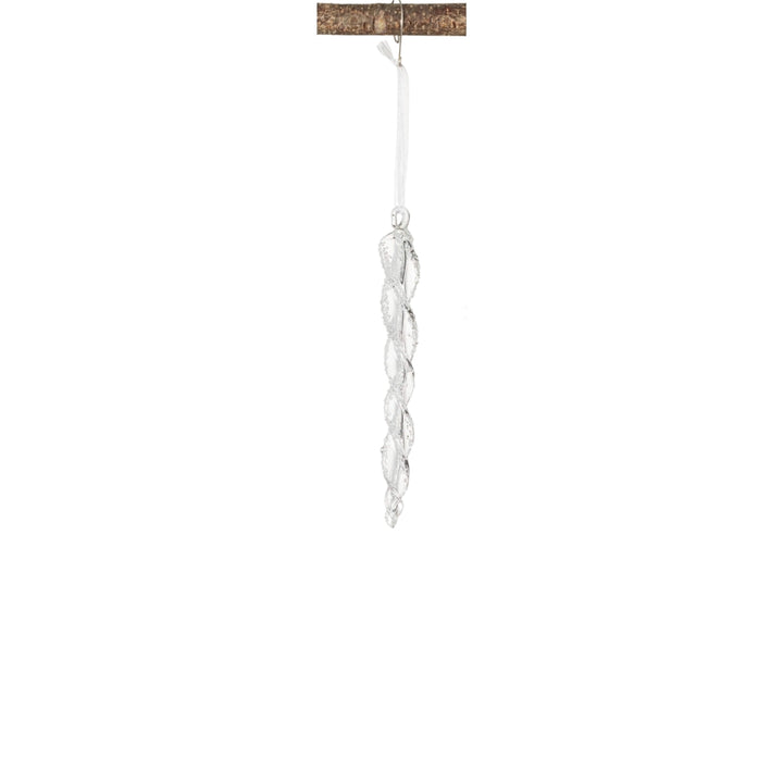 Twisted Glass Icicle Ornaments