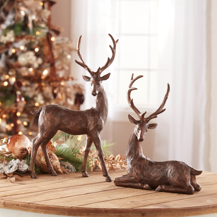 Bronze Winter Deer