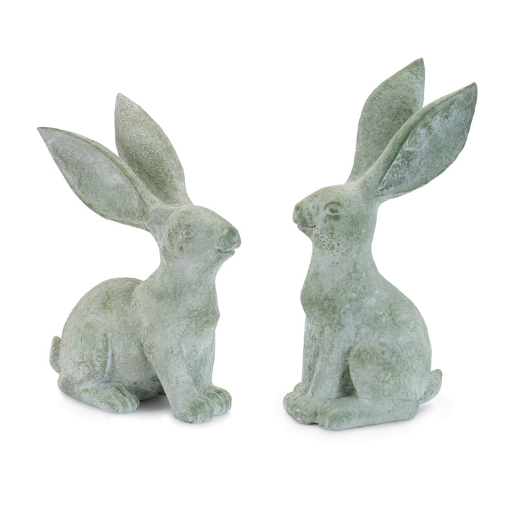 Green Stonewash Rabbit Figurines