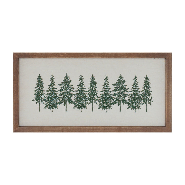 Framed Embroidered Christmas Tree Sign
