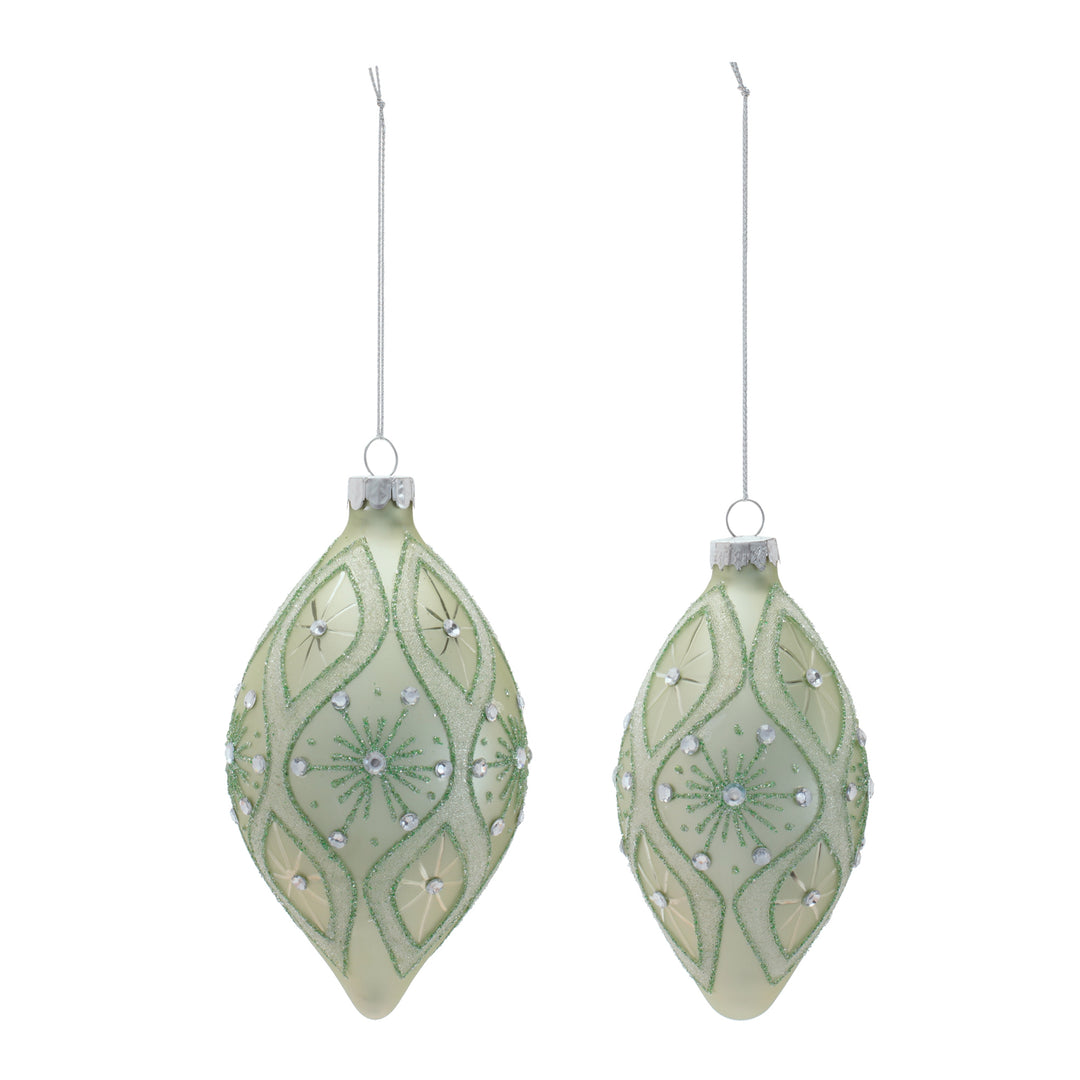 Green Drop Glass Ornament