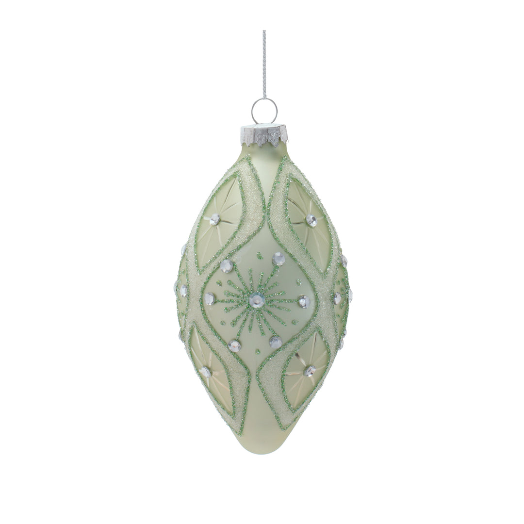 Green Drop Glass Ornament