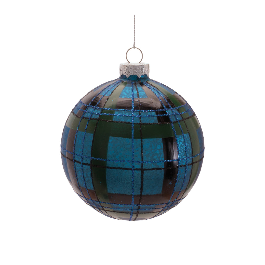 Blue Plaid Ornaments