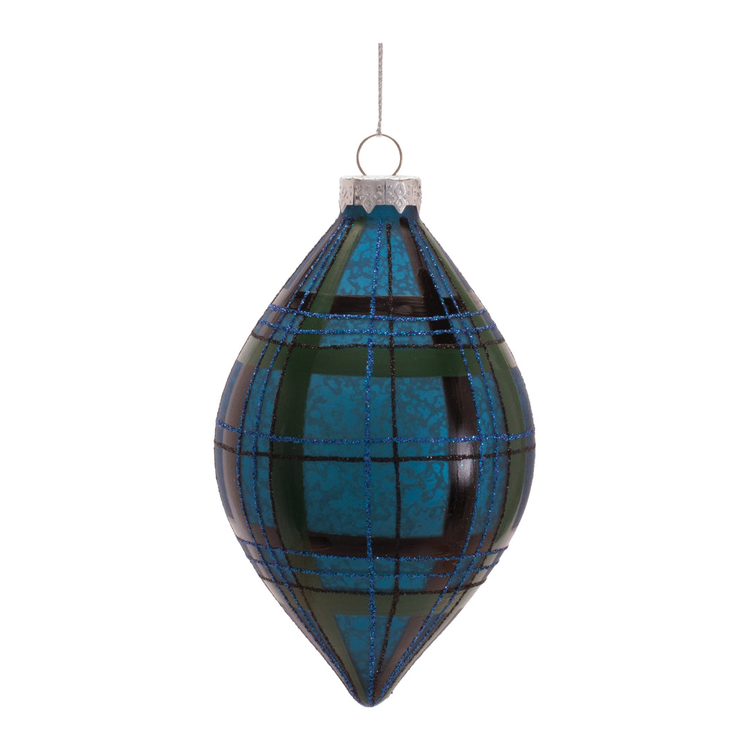 Blue Plaid Ornaments