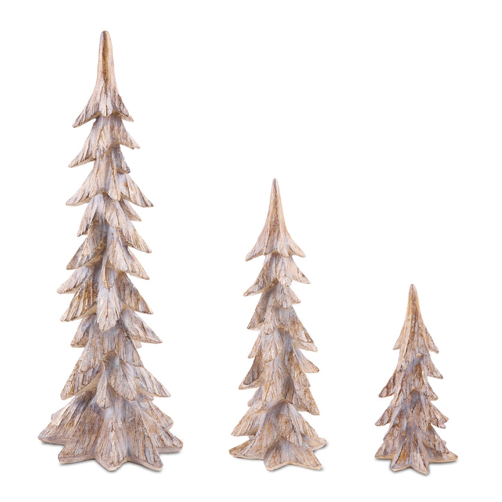Frosted Wood Textured Resin Trees
