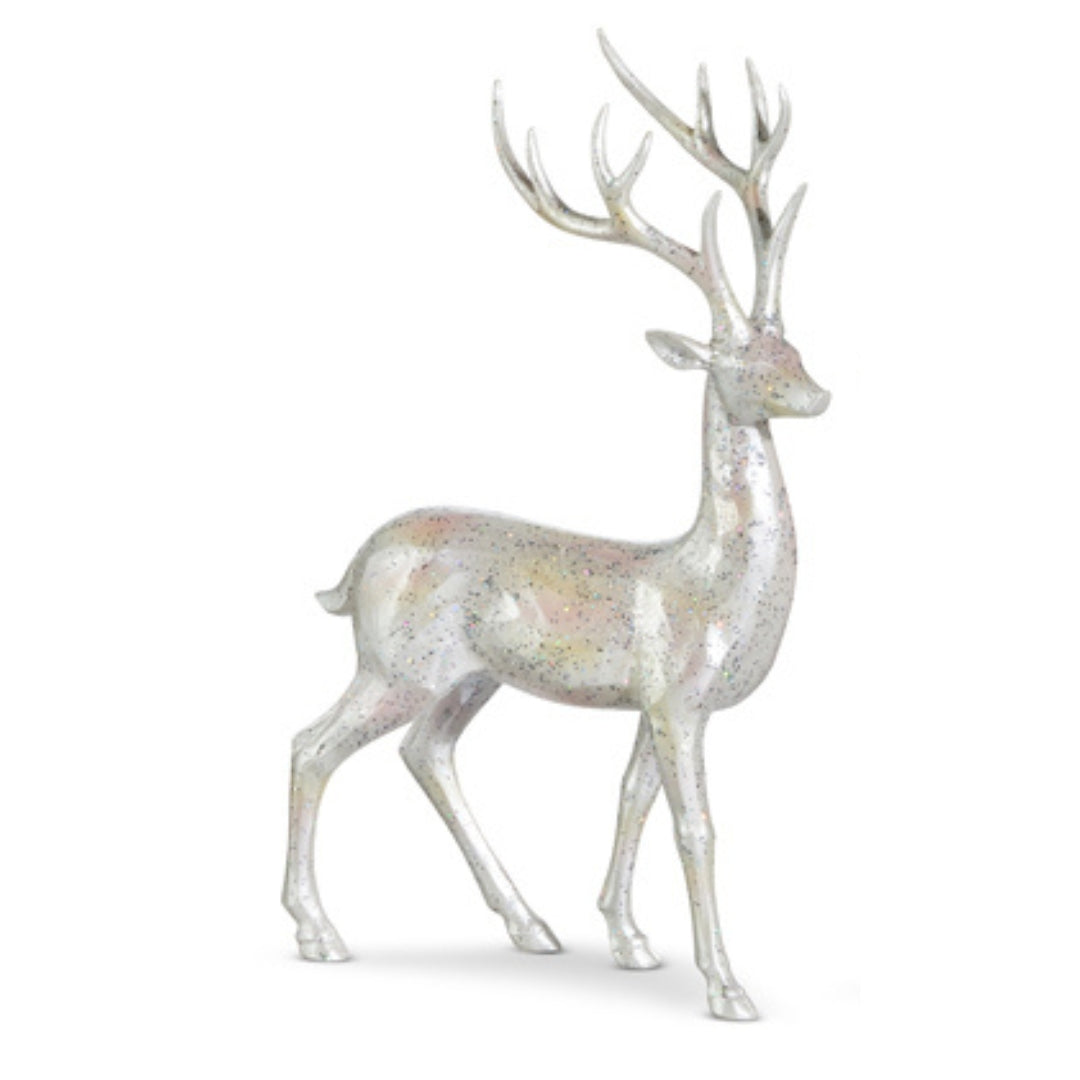Speckled Silver Deer Figurines