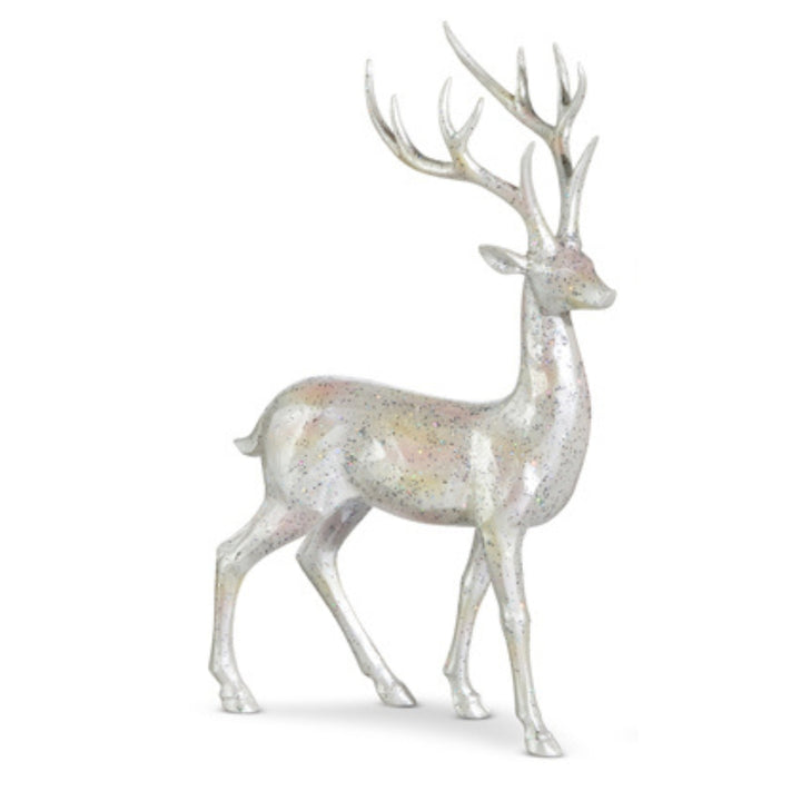 Speckled Silver Deer Figurines