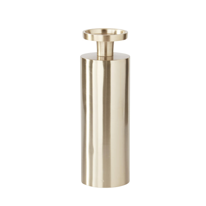Gold Metal Round Column Candleholders