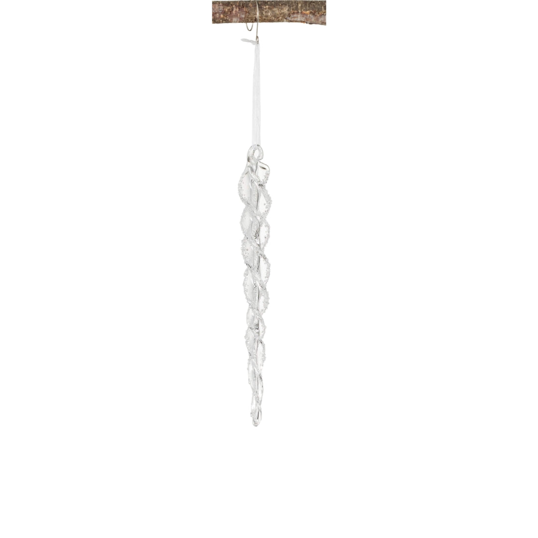 Twisted Glass Icicle Ornaments
