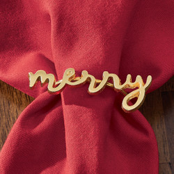 Gold Merry Napkin Ring