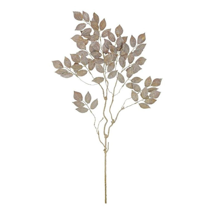 Glittered Mulberry Leaf Spray