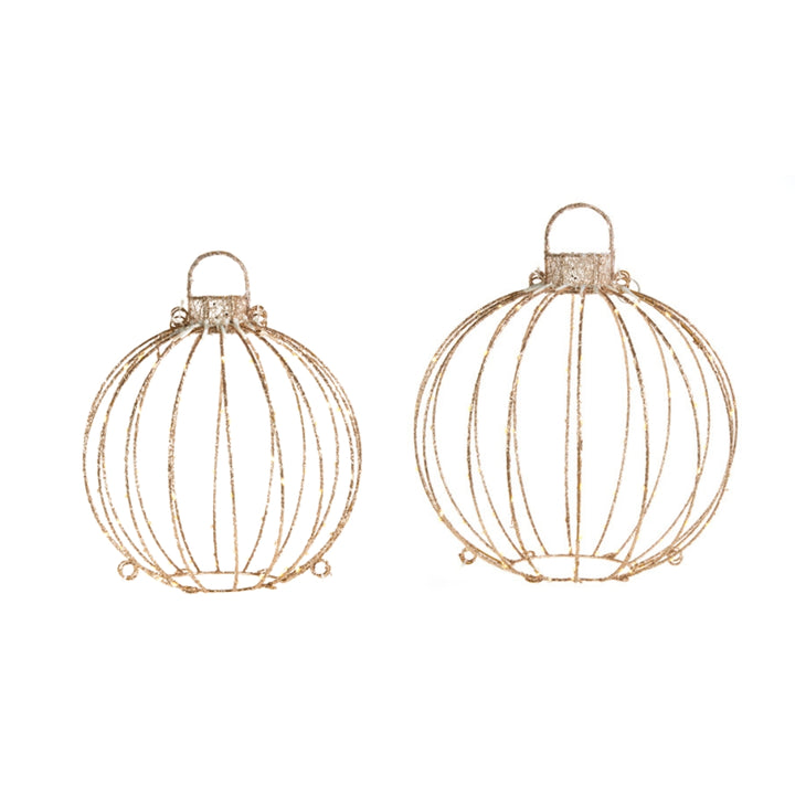 Illuminated Gold Lantern Ornaments