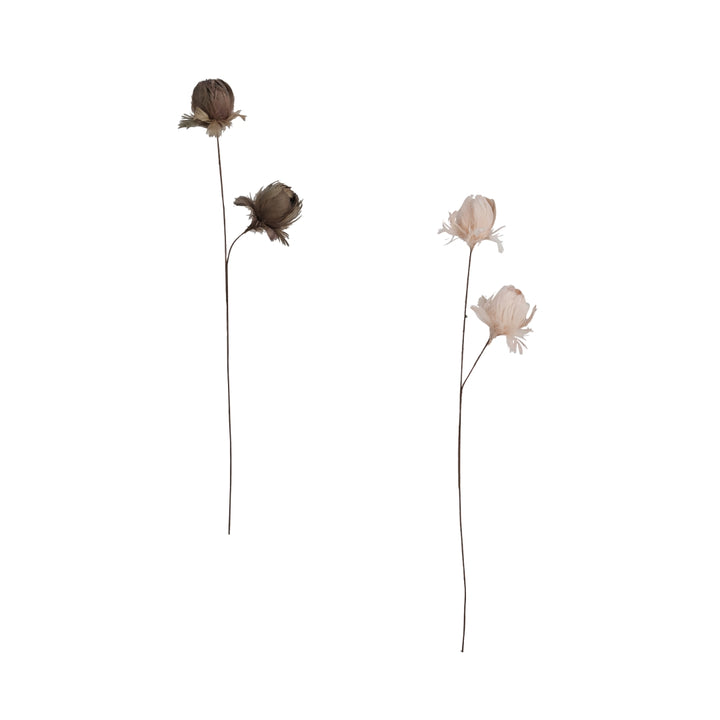 Faux Feather Flower Stem