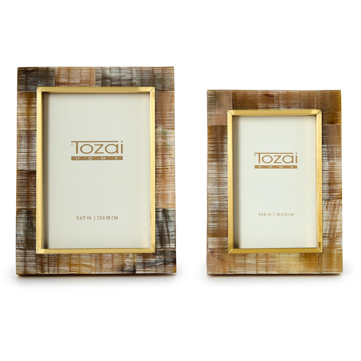 Chiseled Horn Picture Frames