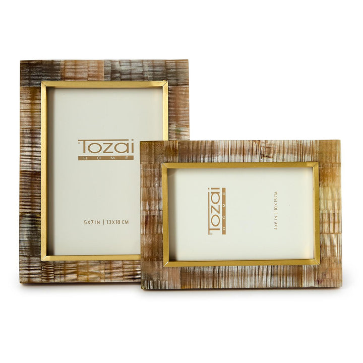 Chiseled Horn Picture Frames