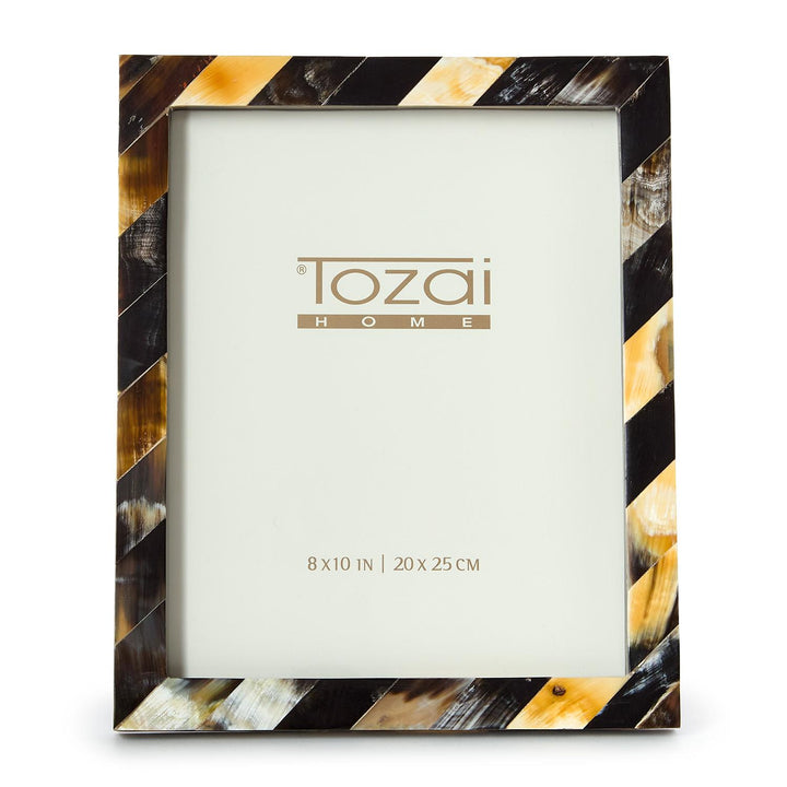 Black Striped Horn Picture Frame