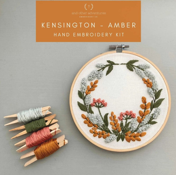 Kensington Hand Embroidery Kit-Amber