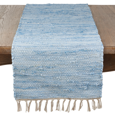 Aqua Chindi Table Runner