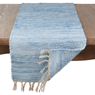 Aqua Chindi Table Runner
