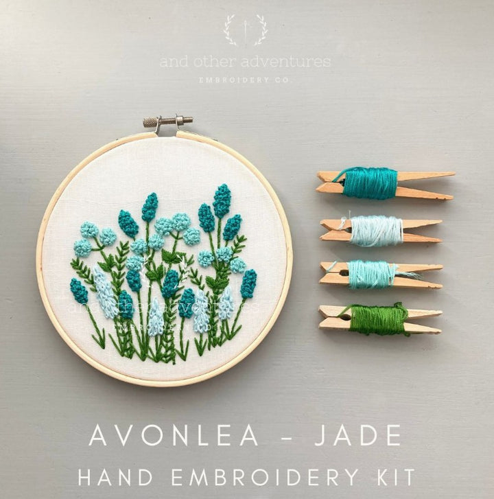 Avonlea Hand Embroidery Kit-Jade